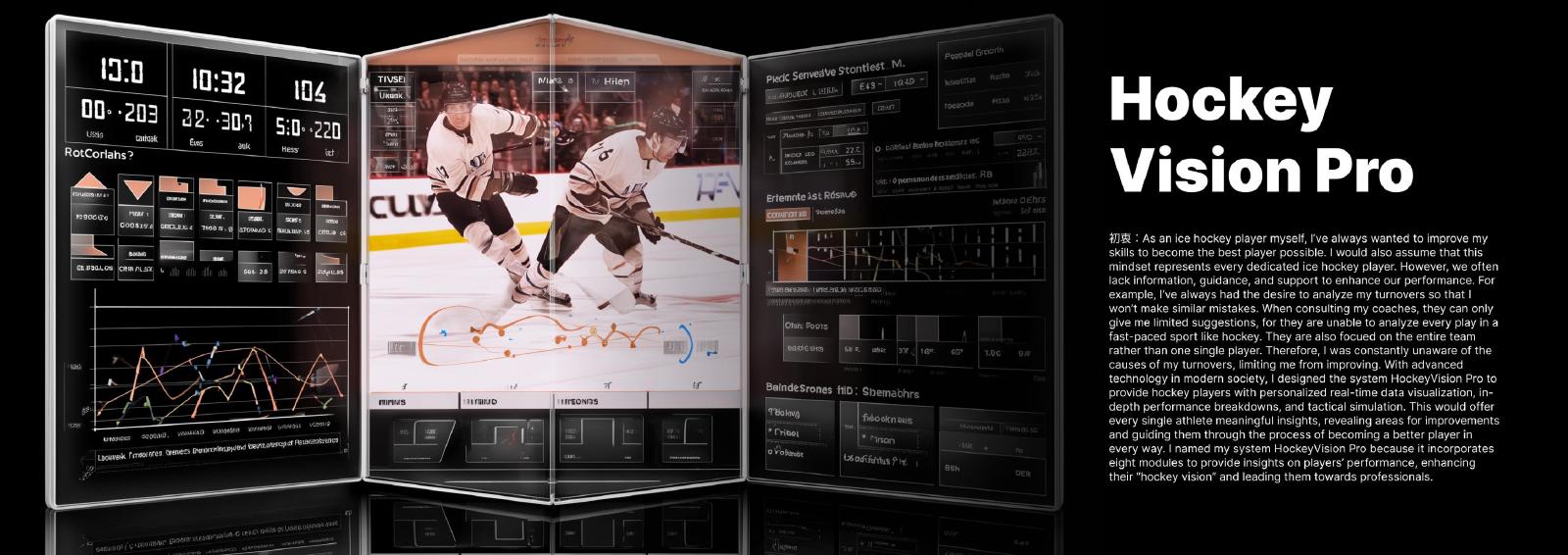 Hockey Vision Pro intelligent playback and player-analysis system